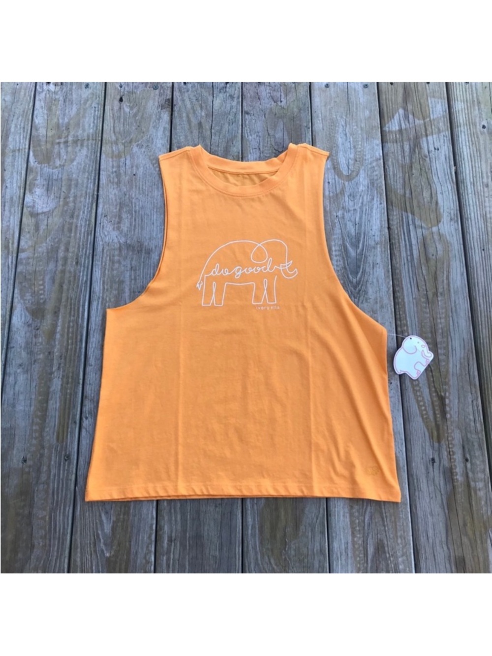Ivory Ella Orange Tank Top